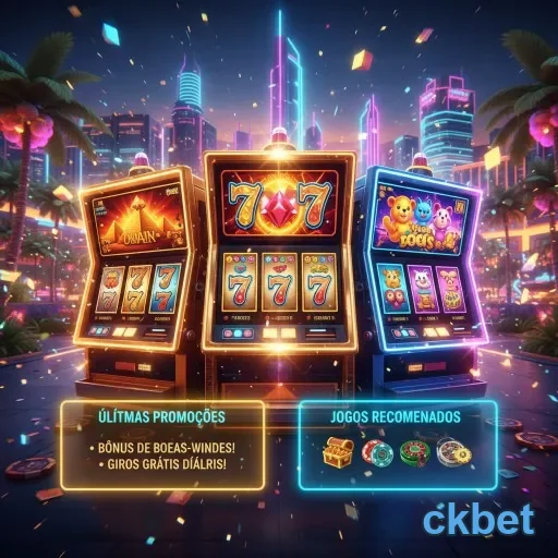 ckbet exibe máquinas de caça-níqueis com detalhes vibrantes.