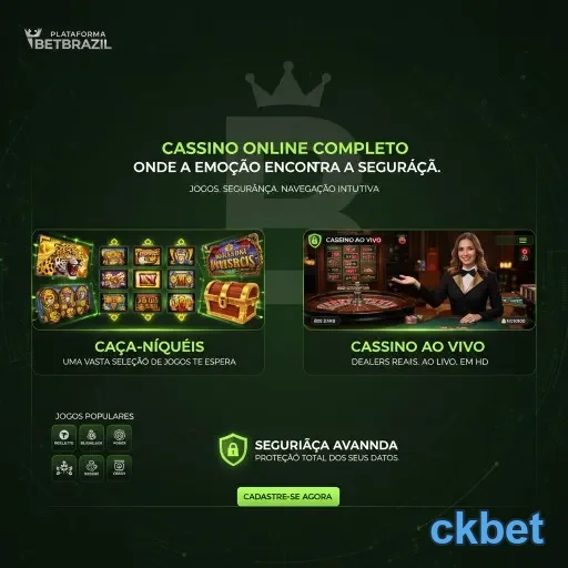 Tela do aplicativo ckbet com jogos de cassino e segurança.