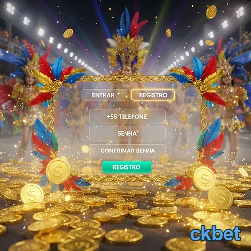 ckbet exibe tela de registro em evento festivo de VIP.