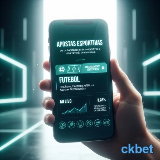 Smartphone exibindo apostas esportivas na plataforma ckbet.