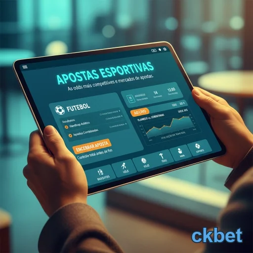 Interface de apostas esportivas da ckbet em tablet.
