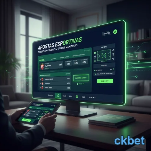 Usuário acessa ckbet com interface de apostas esportivas.