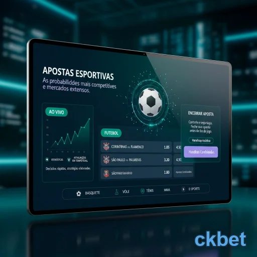 Tela do aplicativo ckbet mostrando apostas esportivas em futebol.