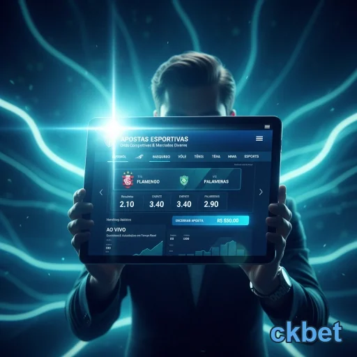 ckbet exibe cadastro em tablet com apostas esportivas.