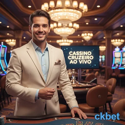 Profissional em cassino ao vivo da ckbet com mesa de jogos.