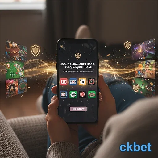 Usuário acessando o cassino online ckbet pelo celular.
