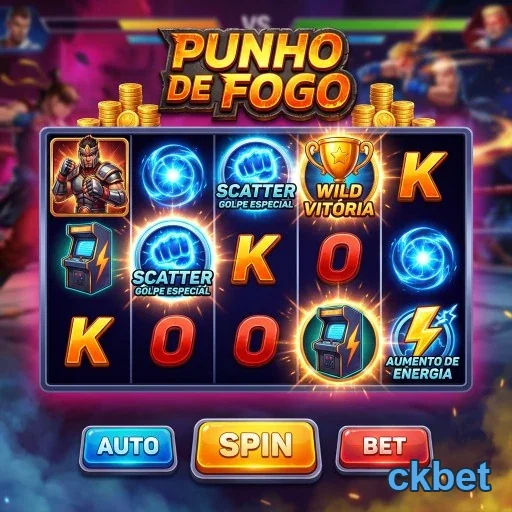 ckbet exibe a tela de um slot chamado Punho de Fogo.
