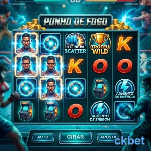 Interface do jogo Punho de Fogo na ckbet.