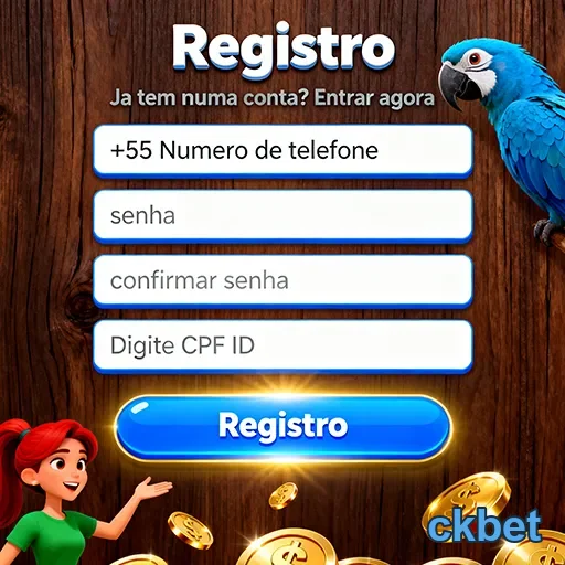 Tela de registro da ckbet com campos para inscrição.