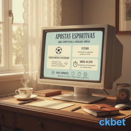 Monitor da ckbet mostrando opções de apostas esportivas.